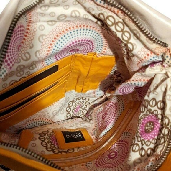 Latico Thandie Cross Body Bag 100% Leather Metal White Gold Removable Strap NWT - Picture 5 of 6